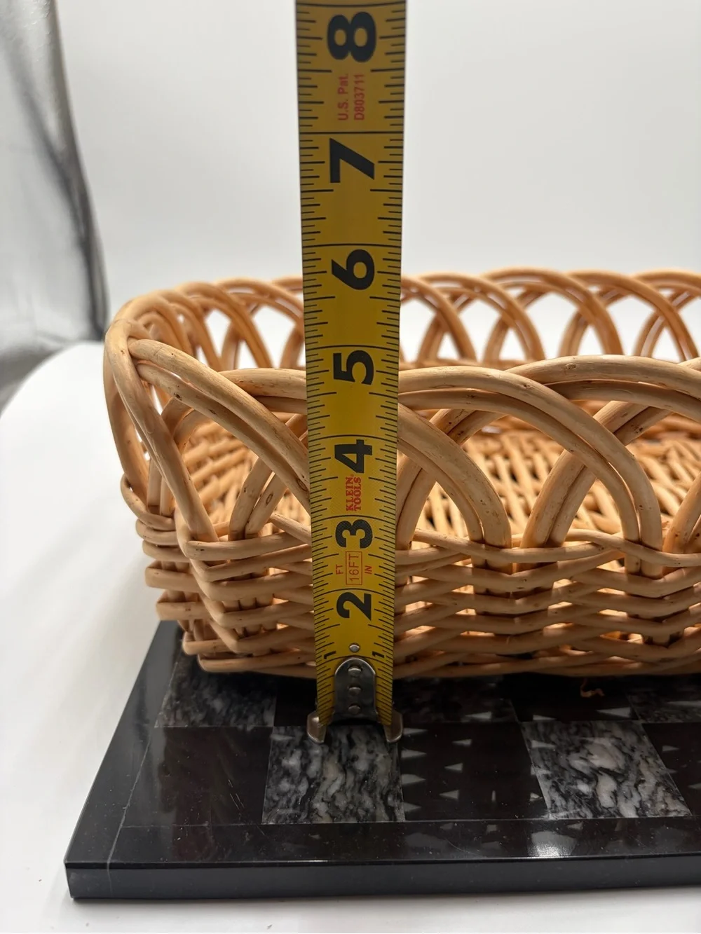 Natural Wicker Serving Basket - Beige